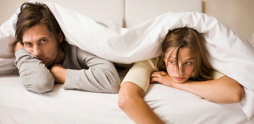 upset woman and man with low potency